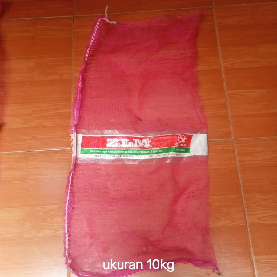 jaring karung bawang bekas sekali pakai ukuran 20kg bungkus kelengkeng pelindung brongsong buah blon