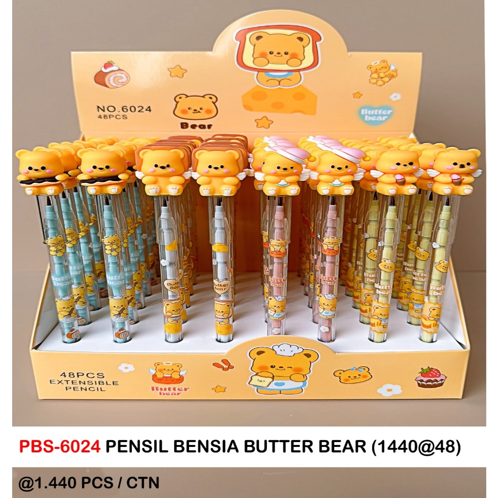 

Harga Grosir ( 12pcs ) Pensil Bensia Motif BUTTER BEAR
