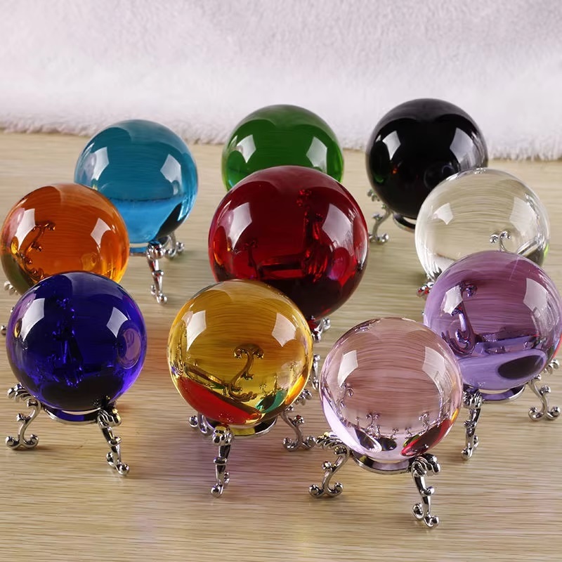 Bola Kristal Warna Dekorasi 6cm-8cm Feng Shui