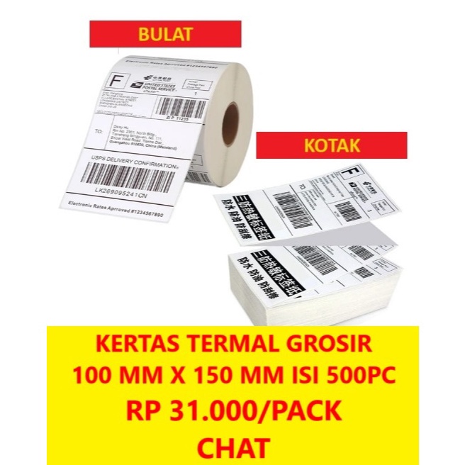 

KODE T76U kertas thermal 1x15 isi 5