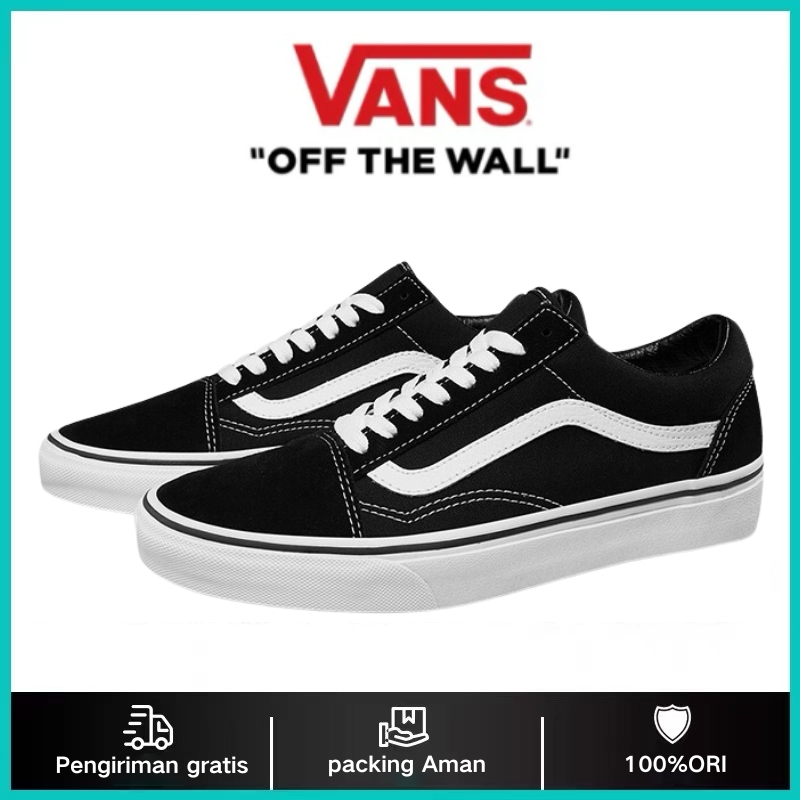 Vans Old Skool Hitam Putih Klasik Original 100% BNIB