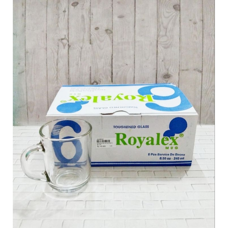GELAS KACA ROYALEX RX-255 ISI 6 PCS / GELAS KOPI - ROYALEX