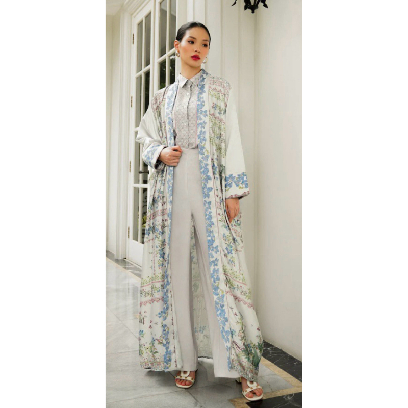 Benang Jarum - Serenity Soiree Long Outer - Ivory