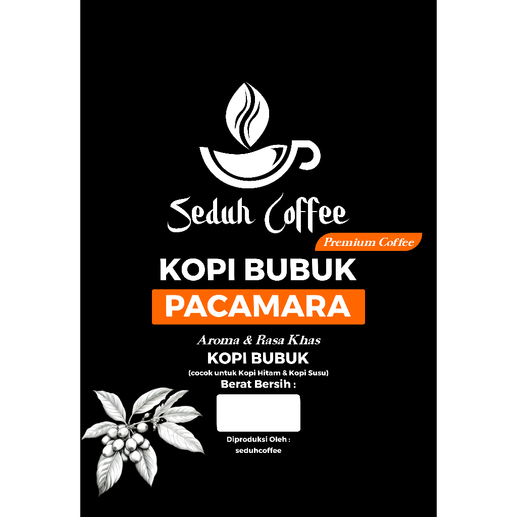 

SEDUH- Bubuk Kopi Bubuk Pacamara Aroma & Rasa Khas 500gr