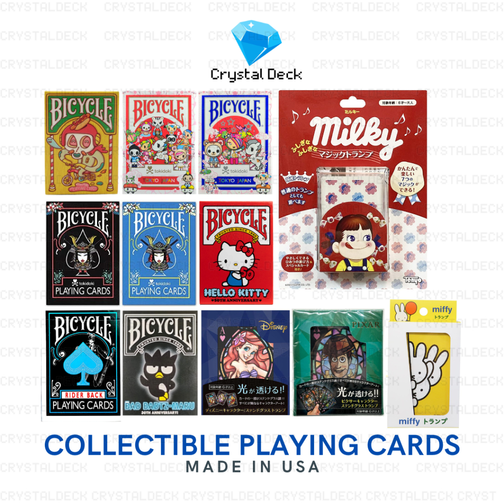 Tenyo Bicycle Playing Card Hello Kitty Disney Pixar Tokidoki Miffy Brosmind Kartu Remi Kartu Permain