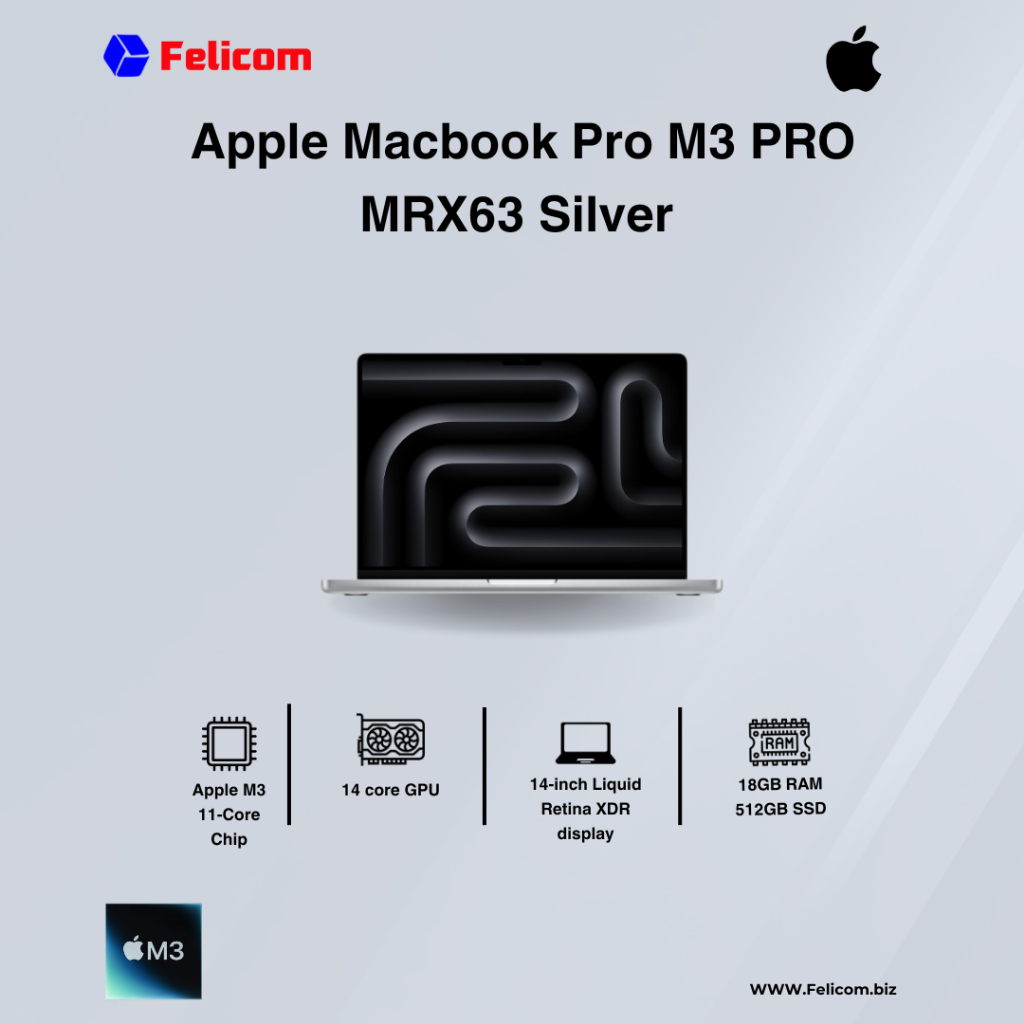 Apple Macbook Pro M3 PRO Silver