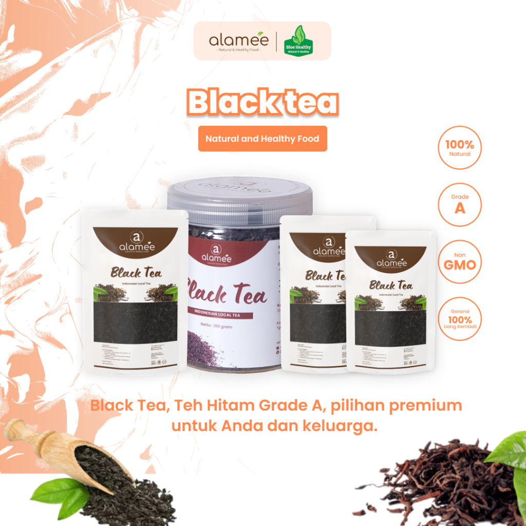 

Black Tea Teh Organic Bunga Kering Hitam Dried Alami Organik Herbal All Variant