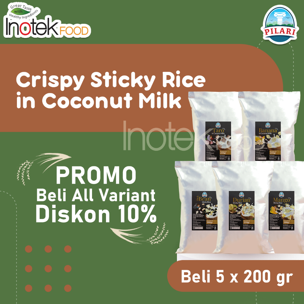 

!! PROMO !! STICKY RICE CRUNCHY IN COCONUT MILK ALL VARIANT DISC 10% @200gr