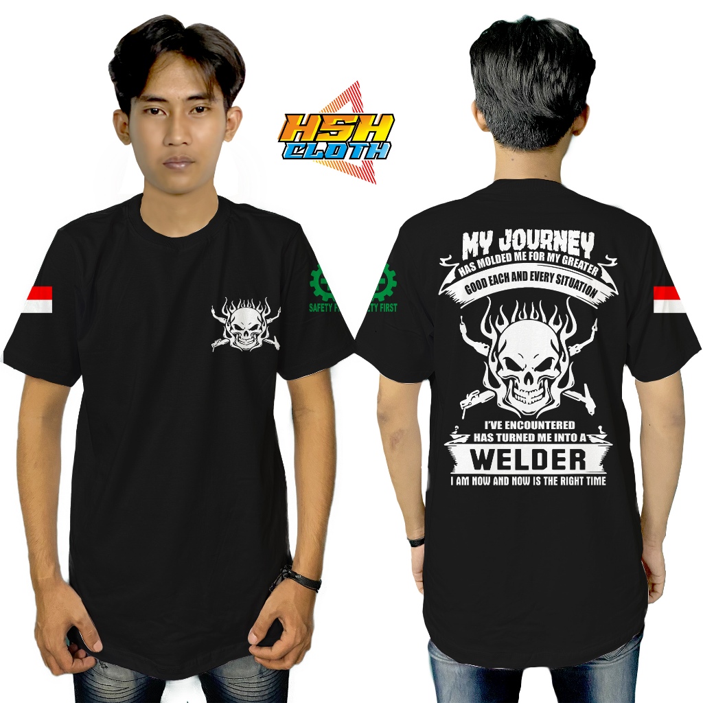 Baju Kaos Distro Welder My Journey Tukang Las Bisa Custom - HSHCloth