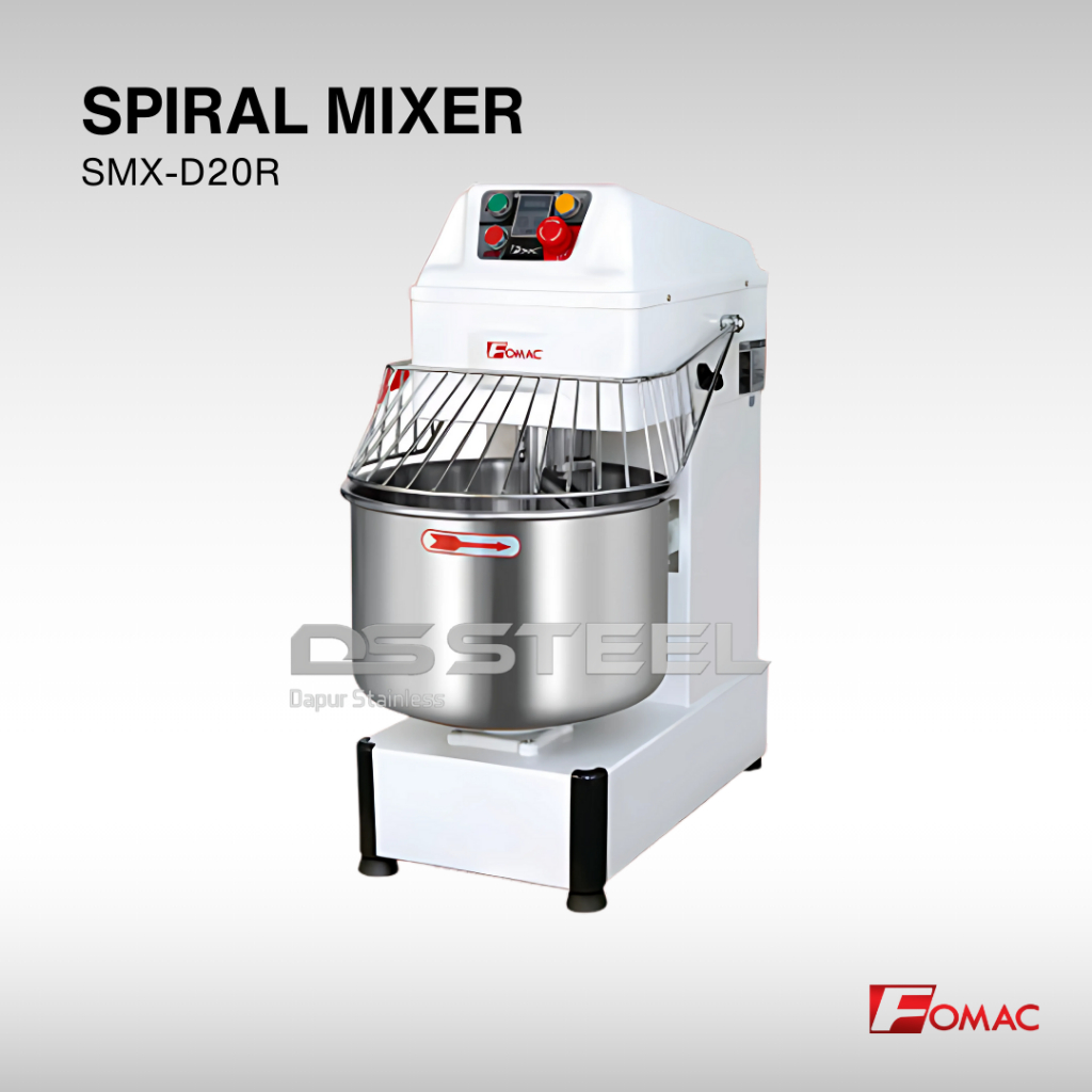 FOMAC Spiral Mixer 20 Liter SMX-D20R  / Mixer Roti 20 liter fomac SMX D20R / Pengaduk Adonan Roti Ma