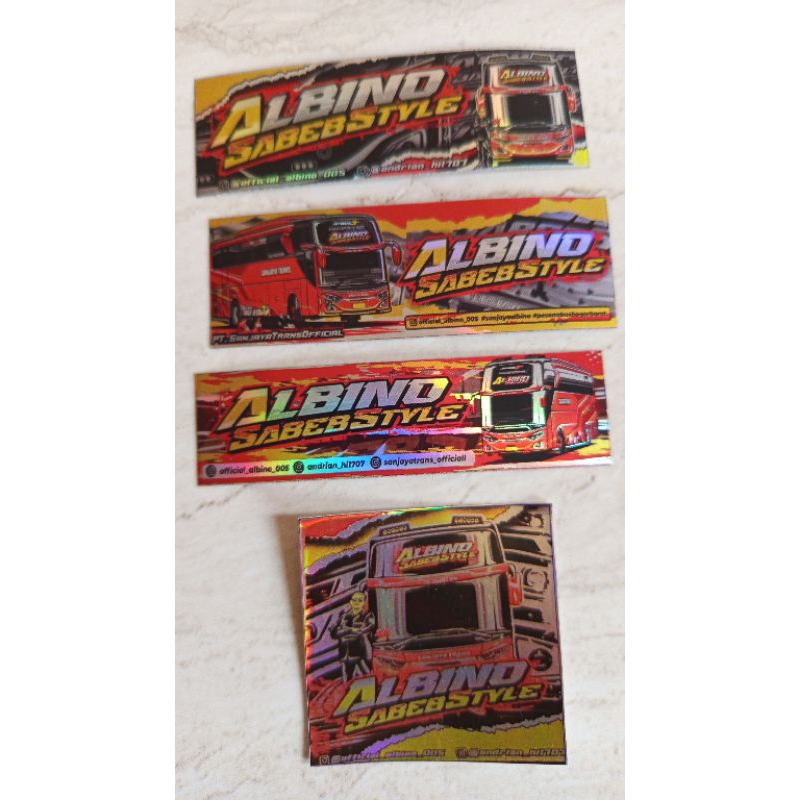 

Stiker Bus Albino hologram asli unit isi 4