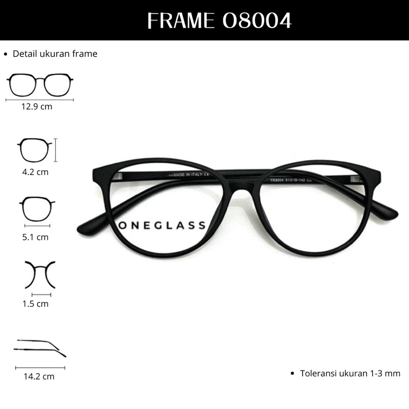 oneglass- Frame Kacamata O8004 Unisex