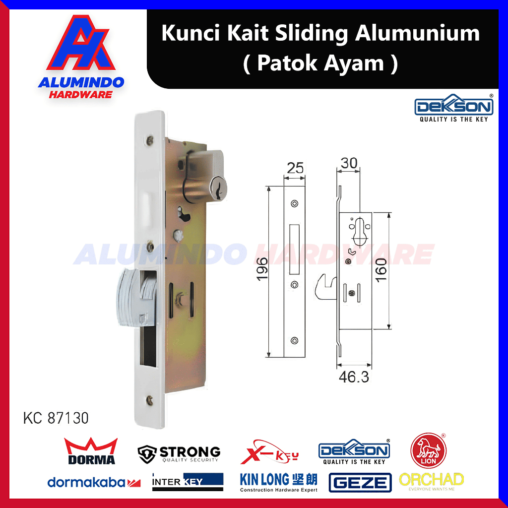Kunci Sliding Kait Dekson KC 87130 Kunci Patok Ayam Besar