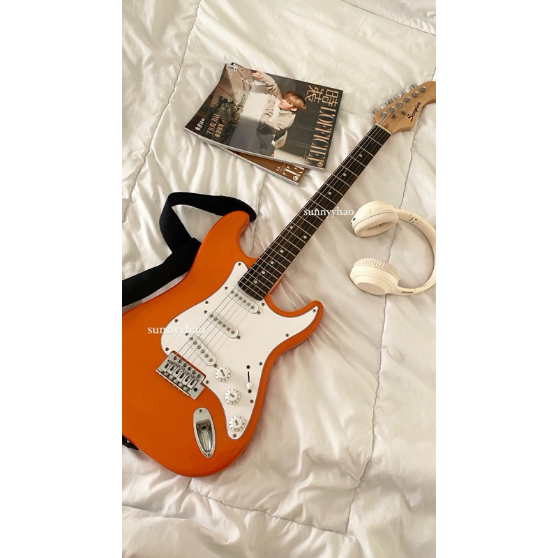 Preloved Gitar Elektrik ScorpionMS100 include amplifier electric guitar