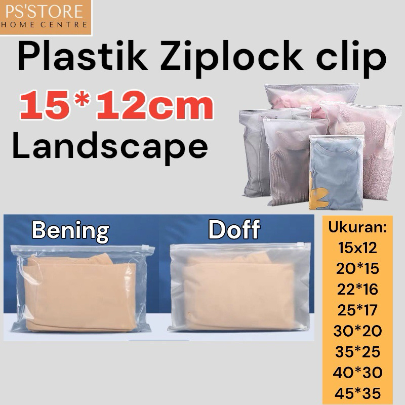 **Plastik Ziplock Clip / Ziplock Pouch [Doff-Bening] LANDSCAPE HARGA PERPACK