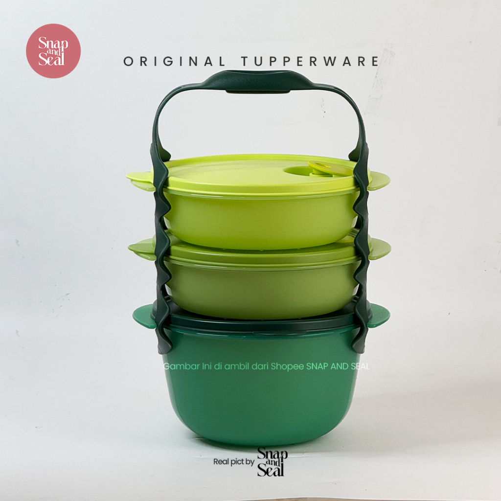 Tupperware Carry All Bowl Rantang Bulat Microwavable