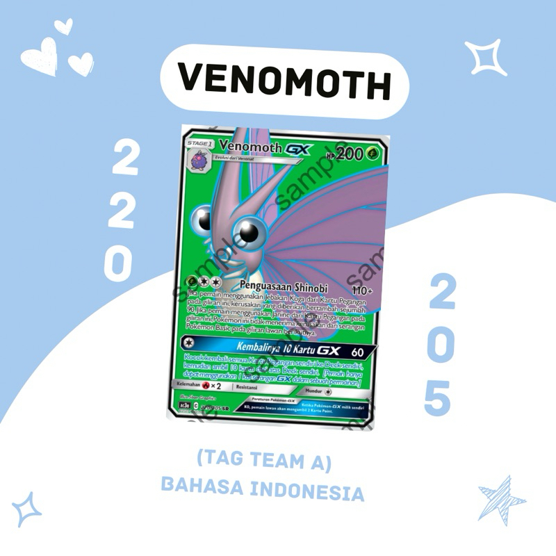 Venomoth GX SR AC3A 220/205 Pokemon TCG Indonesia