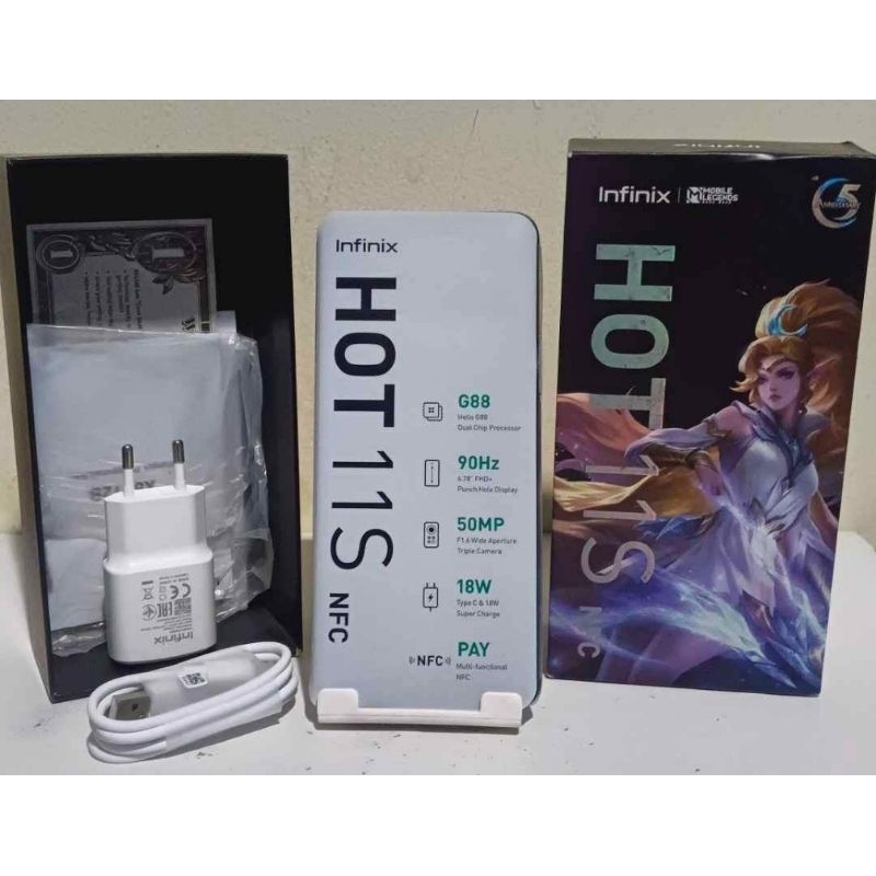 Infinix hot 11s nfc 4/64GB fulset second
