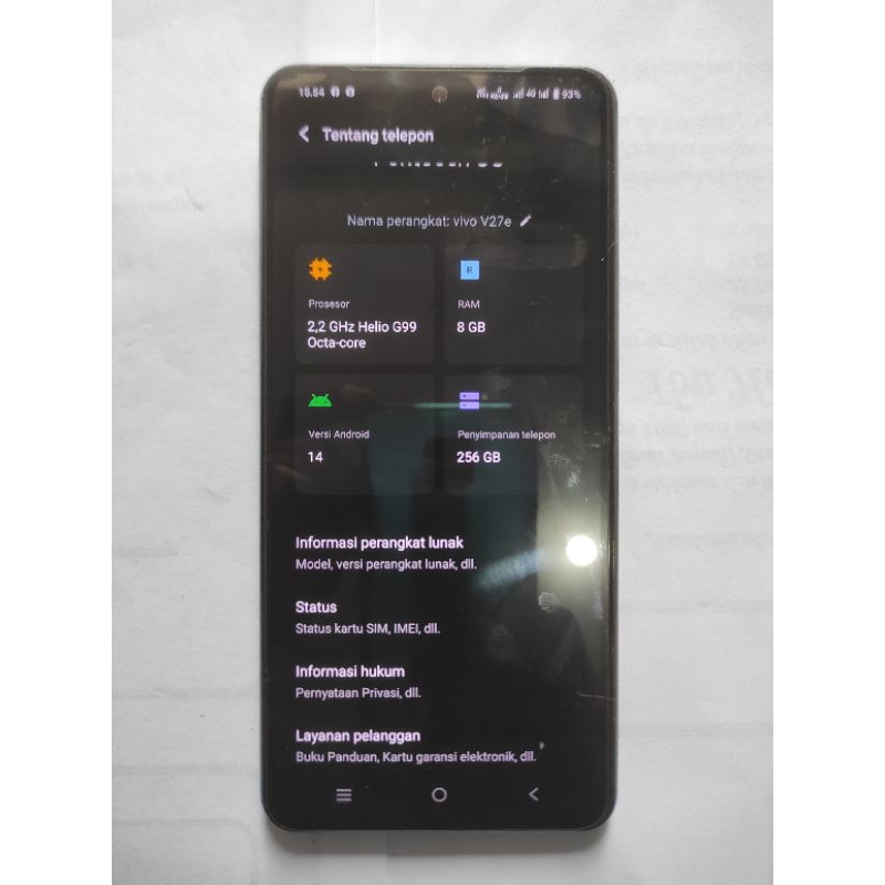 Vivo V27e 8/256 Second/Bekas