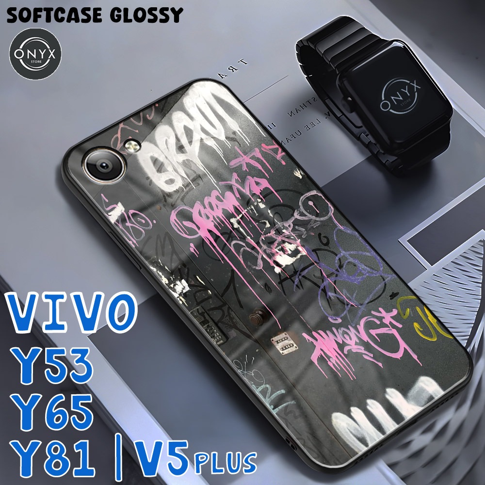 [AA09] Softcase VIVO Y53 | Y65 | Y81 | V5 PLUS | GRAFITI | Kesing Vivo Murah | Case Kilau Glossy Viv
