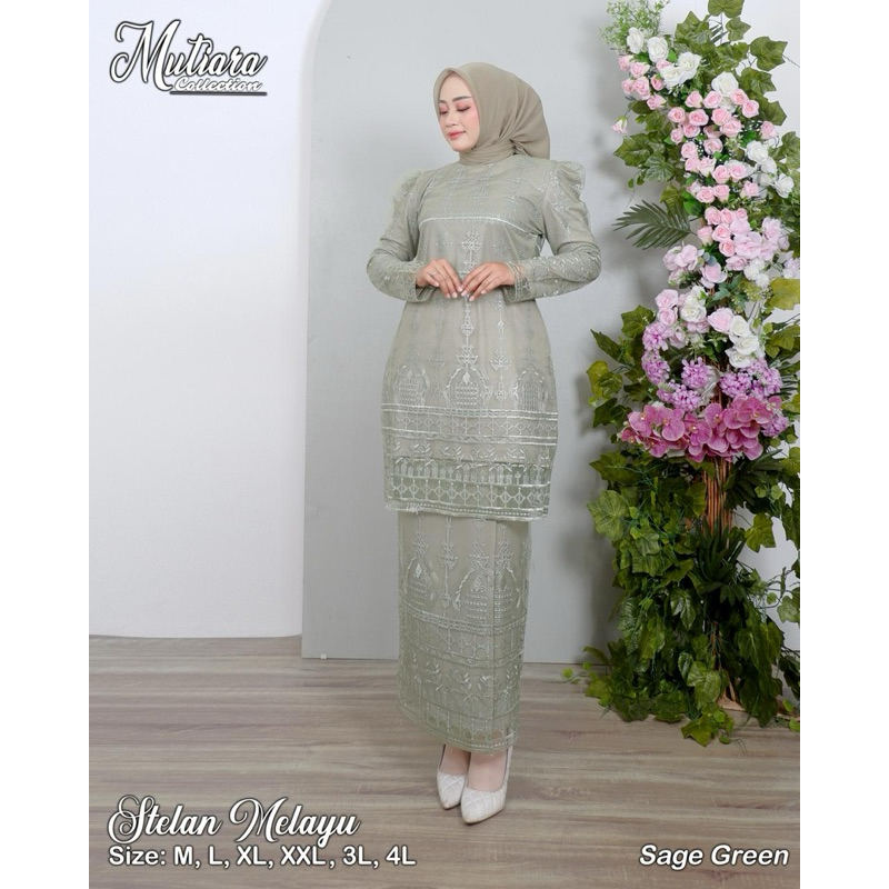 Set tunik melayu / set kebaya tunik melayu / tunik melayu modern / tunik melayu simple / tunik melay