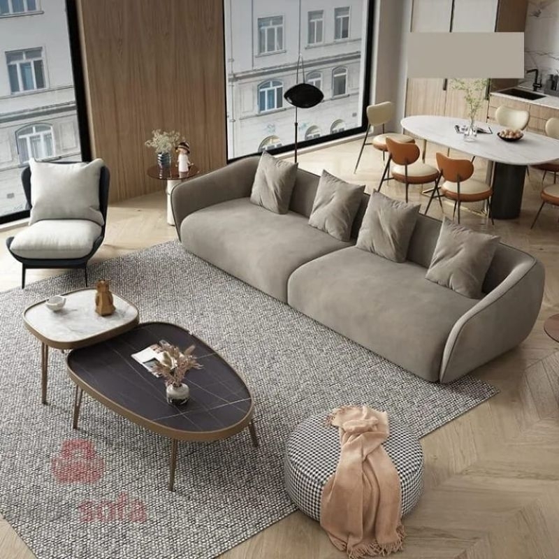 Sofa Minimalis / Sofa Ruang Tamu Minimalis / Sofa 4 Dudukan Super Empuk