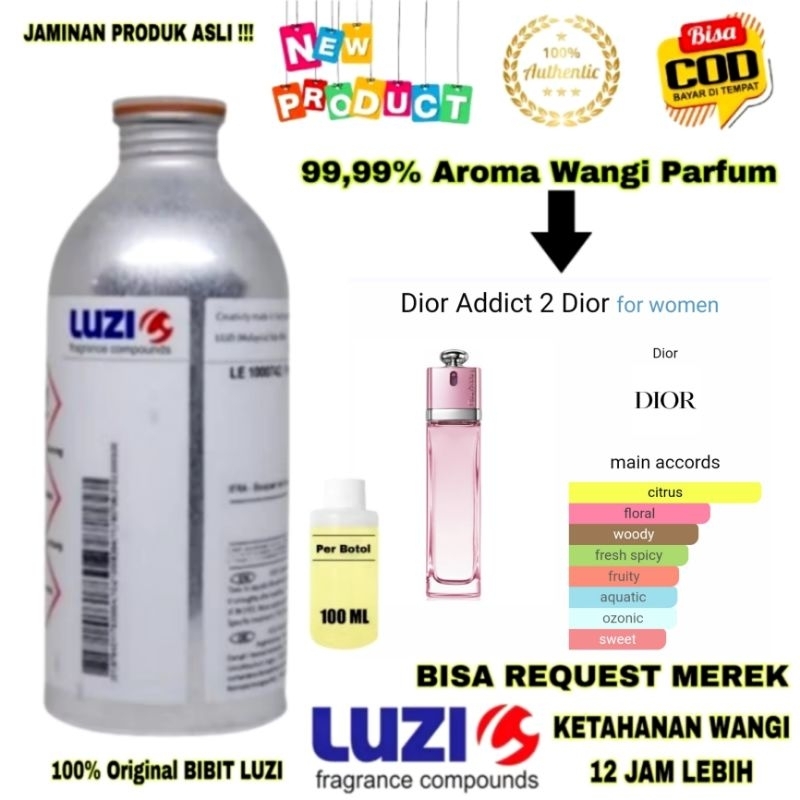 BIBIT PARFUM ORIGINAL LUZI MINYAK WANGI PARFUM ORIGINAL LUZI 100 ML ADDISON 2 (533373) FOR WOMEN TER