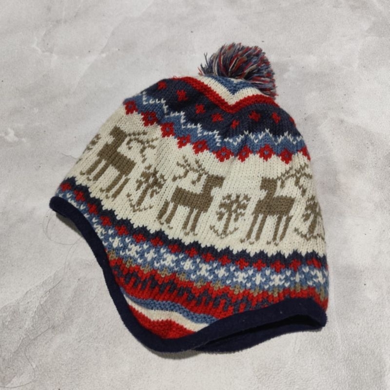 Topi beanie kupluk rajut Navajo motif