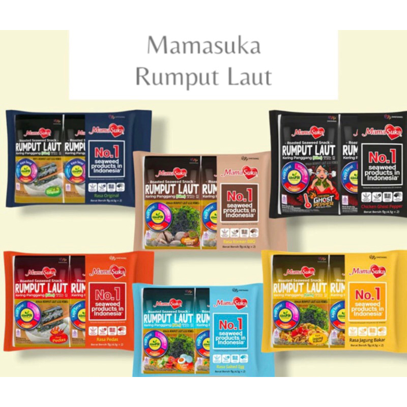 

MamaSuka Rumput Laut Panggang (Nori) isi 2 pack x 4,5gr