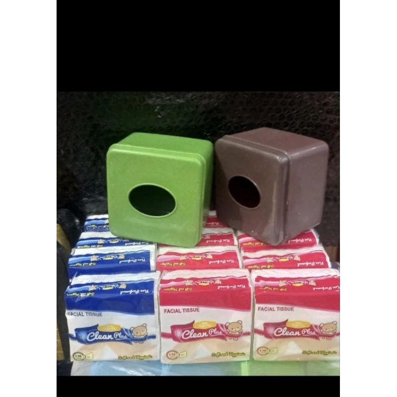 Tisu Clean plus pop up(12 pcs+2 kotak tisu)