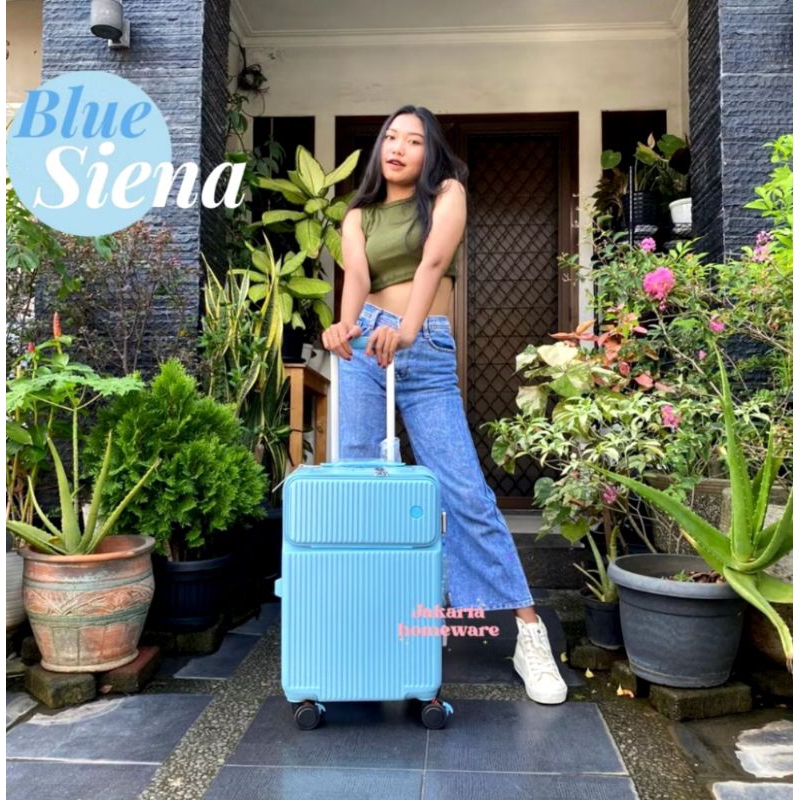 (Preloved) Koper Kabin 20 inch Siena / Cabin Bagasi / Koper Laptop / Kerja Bisnis USB Travel Luggage