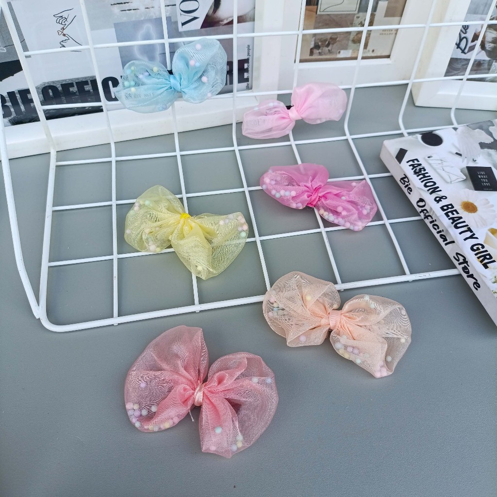 Jepit Rambut Anak Pita Tansparan Ball Premium Impor