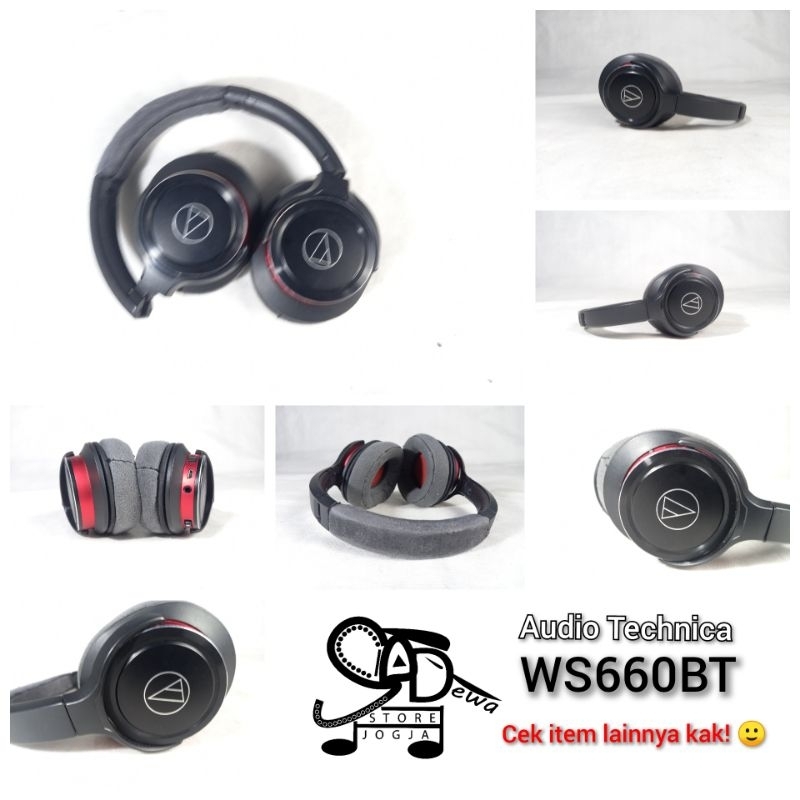 ATH WS660BT AUDIO TECHNICA HEADPHONE BLUETOOTH WIRELESS WS 660 BT bekas preloved 2nd second seken