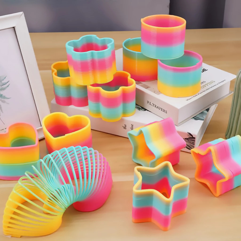 per pegas spring rainbow bentuk / mainan per spriral kecil / mainan spiral