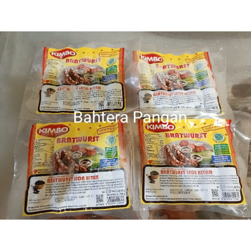 

Sosis Kimbo Bratwurst Lada Hitam isi 10 pc | Kimbo Black Pepper 500gr