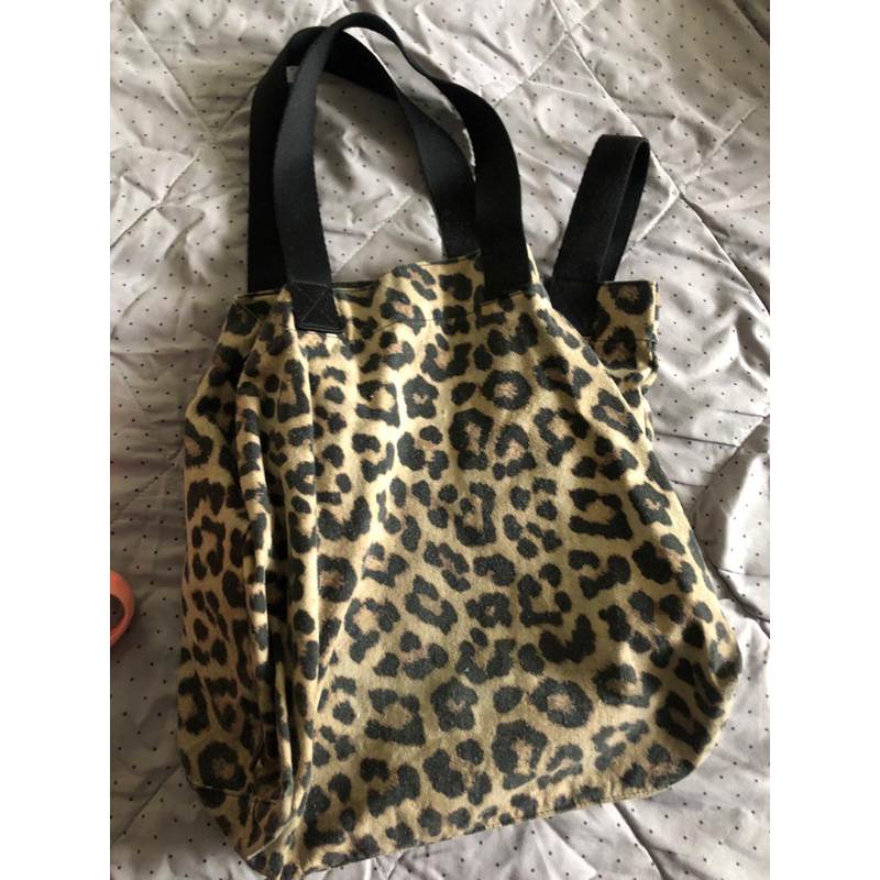 h&m leopard totebag