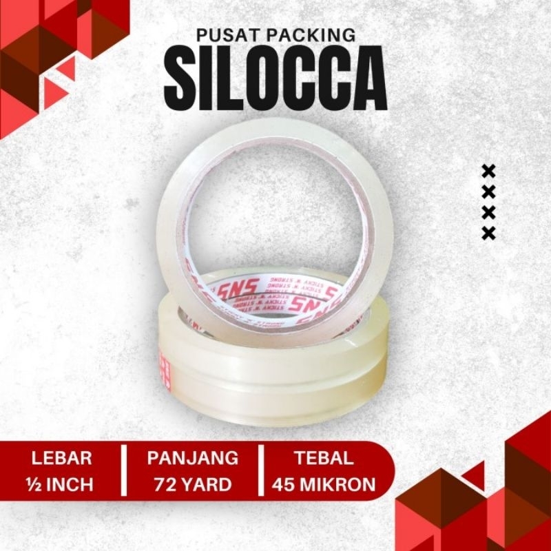 

SOLASI/SELOTIP 1/2 ( SETENGAH ) INCH X 72 YARD SNS KUALITAS TERBAIK/LAKBAN/ISOLASI/TAPE