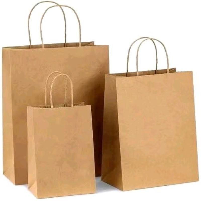 

S ( S049 ) PAPER BAG SOUVENIR POLOS WARNA HITAM DAN COKLAT