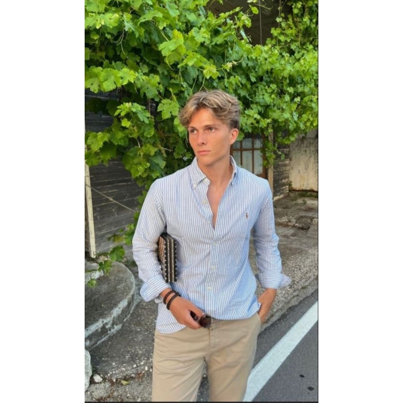 Kemeja Polo Ralph Lauren Pria Wanita Oxford Cotton Second Original