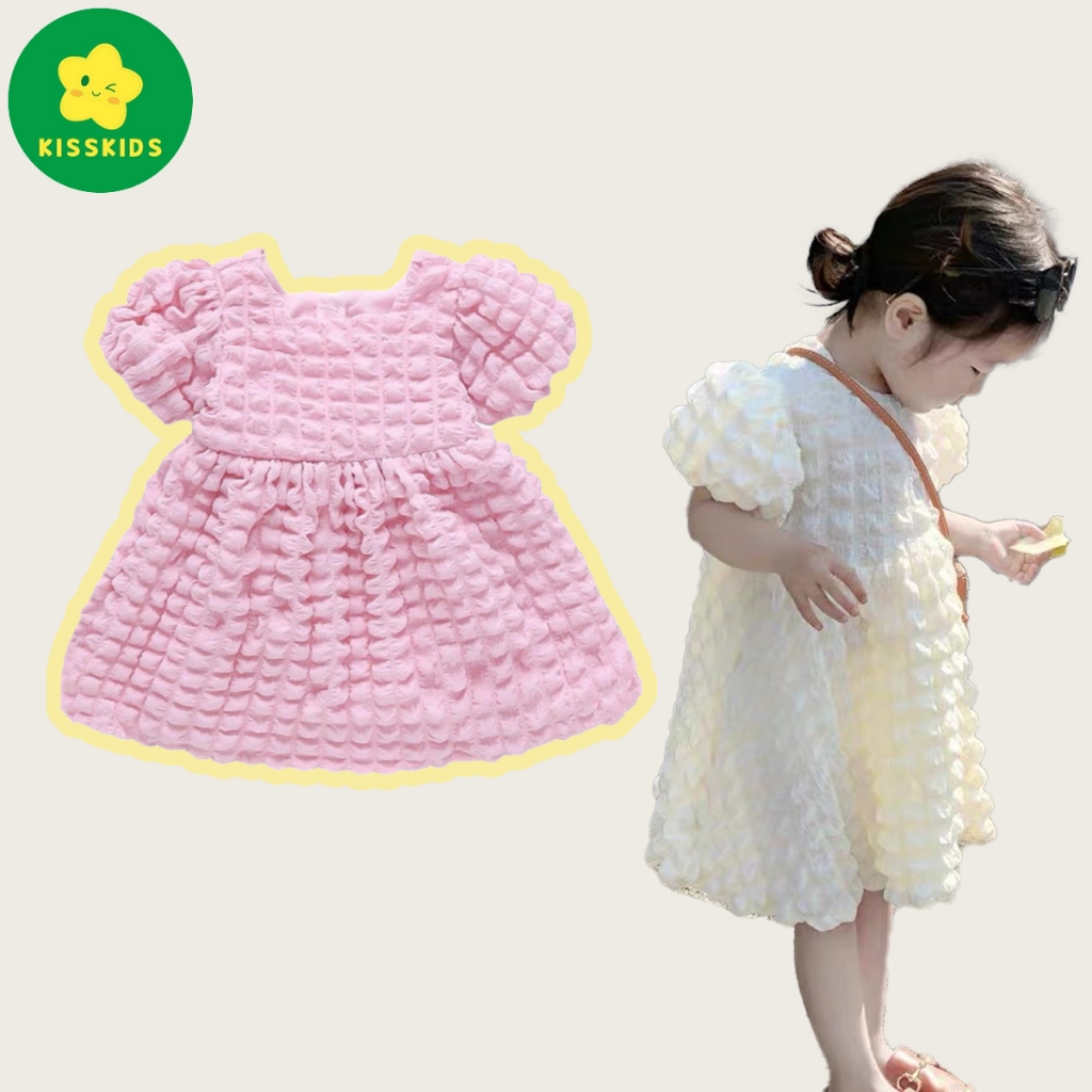 KissKids 3-8 Tahun Dress Prcess Anak Perempuan Dress Manis Anak Perempuan Style Baru Dress Anak Pere