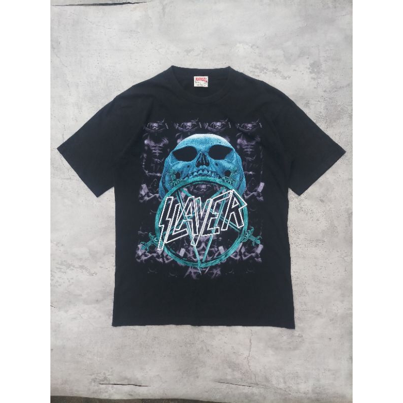 Kaos slayer second | slayer vintage tee | kaos band musik vintage