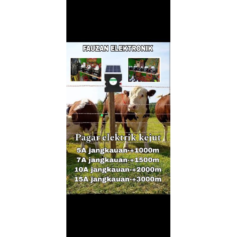 pagar elektrik kejut 2 fungsi pakai timer otomatis 15 Amper