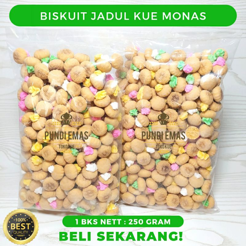 

Kue Gem Rose - Kancing Biskuit Jadul Kue Monas Kembang Gula Biskuit Warna Warni