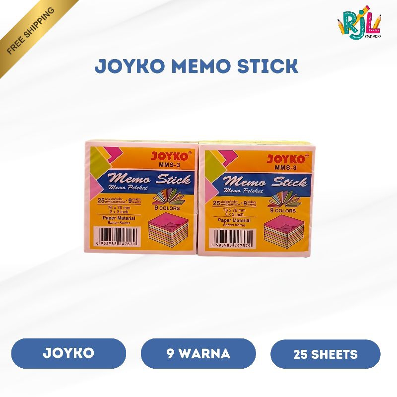 

Joyko Memo Stick | 9 Warna | 25 Sheets
