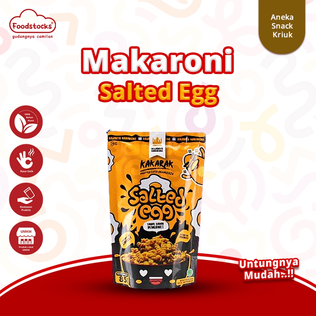 

Best Seller Makaroni Kakarak Premium - Makaroni Salted Egg