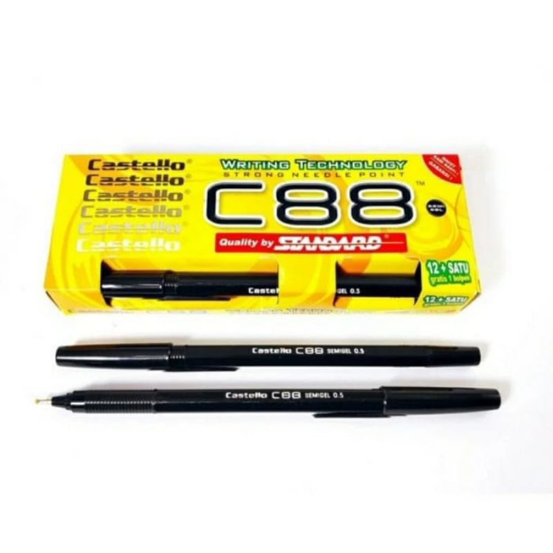 

Pulpen / ballpoin standar castello c88 1 lusin isi 12 pcs