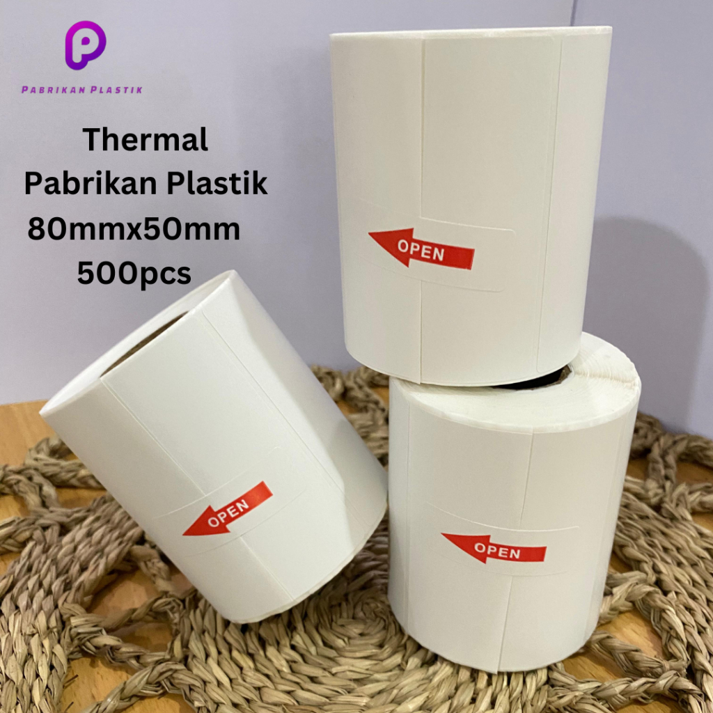 

Kertas Sticker Label Thermal Resi 80x50 mm | isi 500 Lembar per Roll