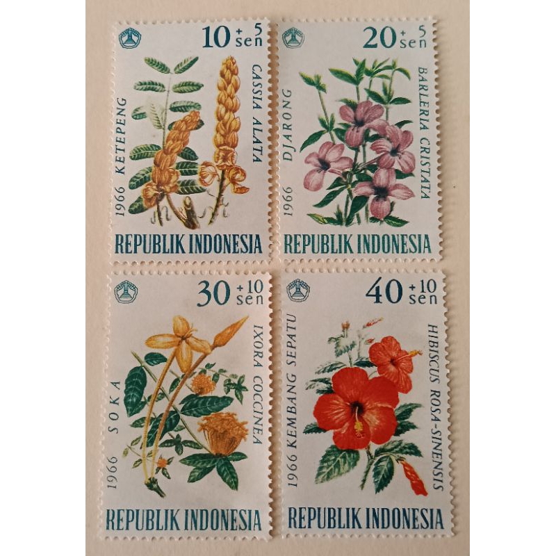

Prangko Lawas Indonesia Set Komplit Bunga Seri 2 THN 1966