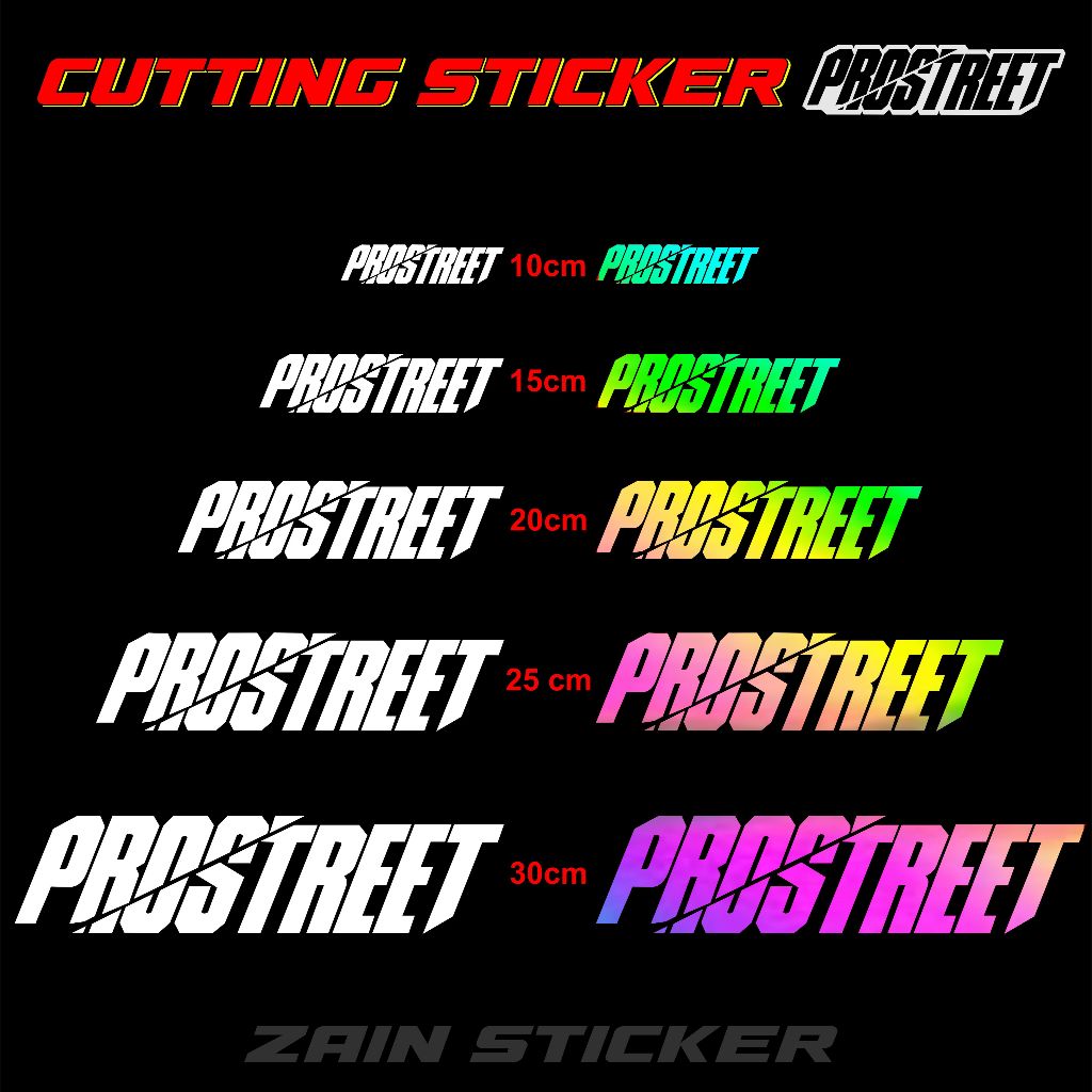 Sticker Stiker PROSTREET Viral Logo Hologram Putih motor Vixion PCX Aerox N MAX LEXI ADV mio beat va