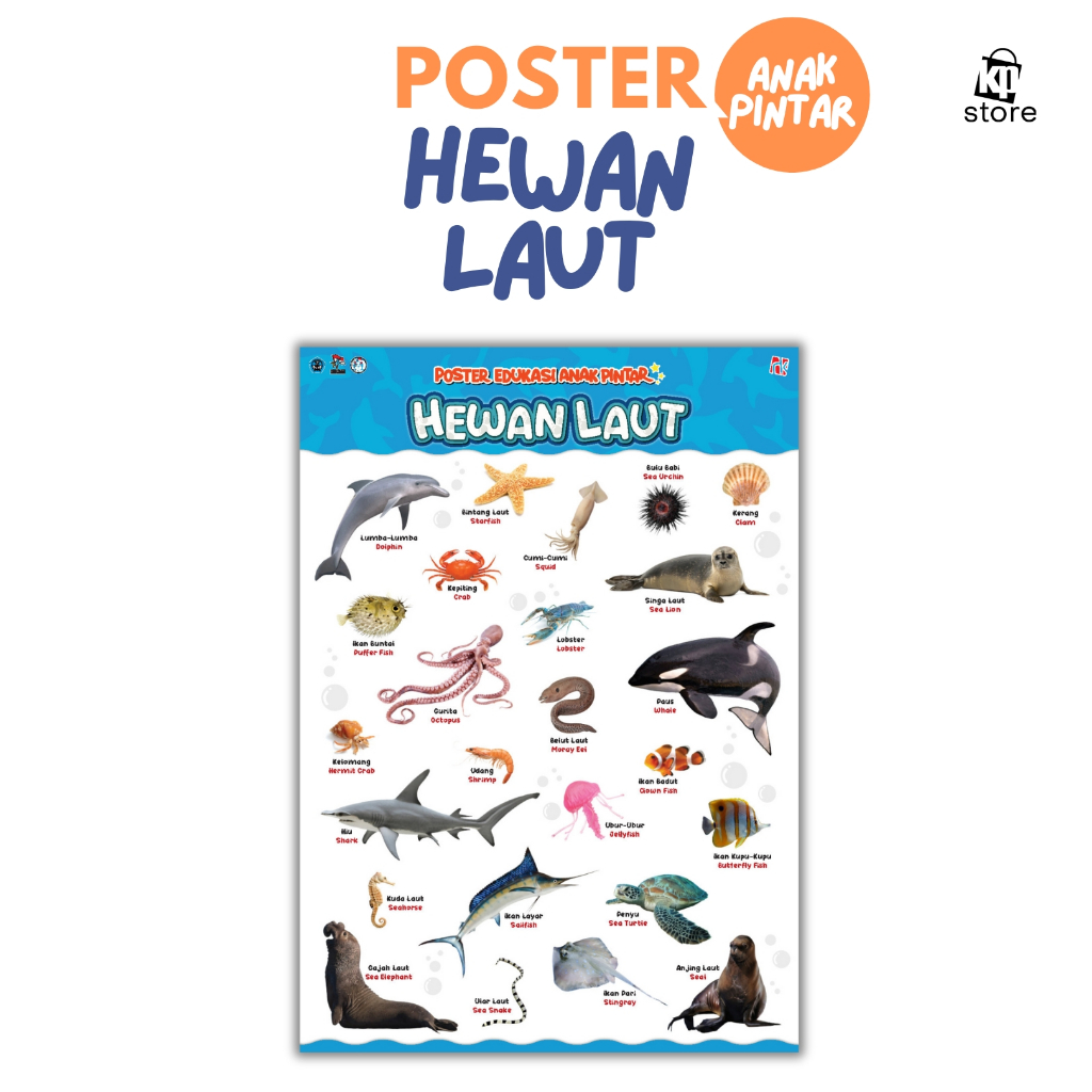 

Kawan Pustaka - Poster Edukasi Anak Pintar - Hewan Laut- Ukuran A3